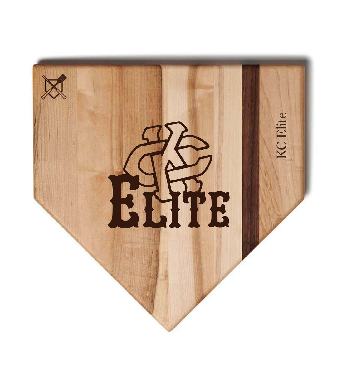 Baseball BBQ 17" Home Plate Board KC Elite "HOME PLATE" Board
