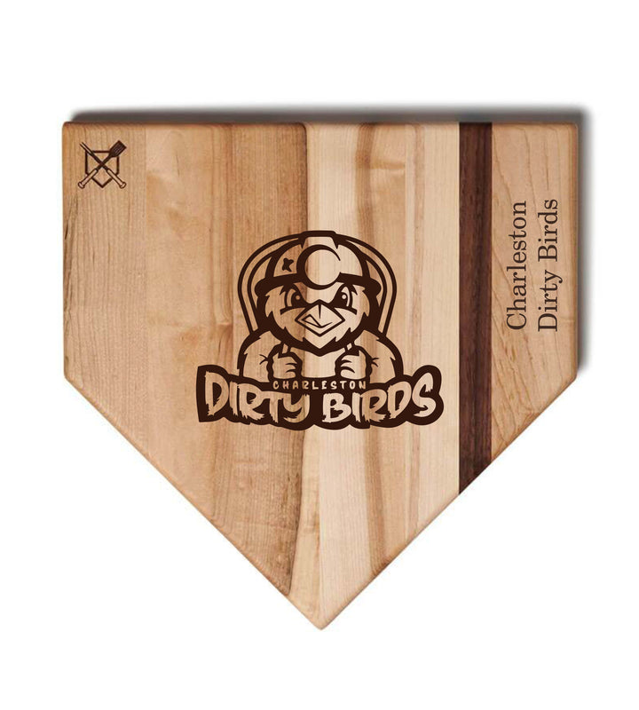 Baseball BBQ 17" Home Plate Charleston Dirty Birds Home Plates