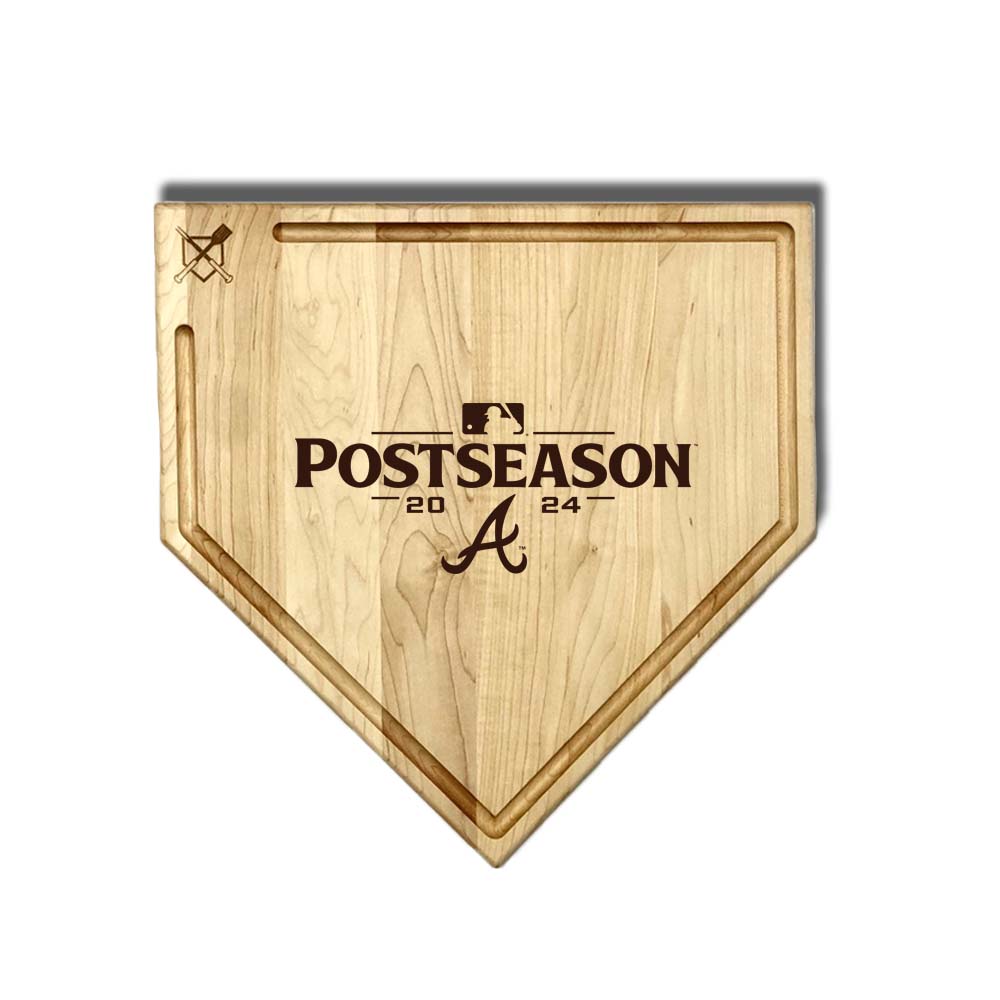 Baseball BBQ 17" Home Plate with trough Atlanta Braves 2024 Postseason