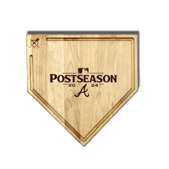 Baseball BBQ 17" Home Plate with trough Atlanta Braves 2024 Postseason
