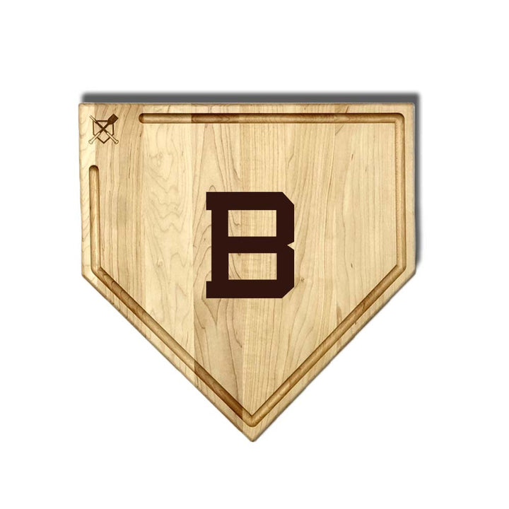Baseball BBQ 17" Home Plate with trough Bend High Home Plates - B logo