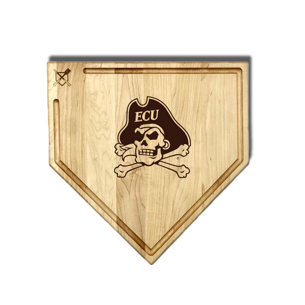 Baseball BBQ 17" Home Plate with trough ECU Home Plate Boards