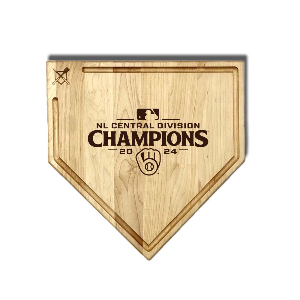 Baseball BBQ 17" Home Plate with trough Milwaukee Brewers 2024 Postseason