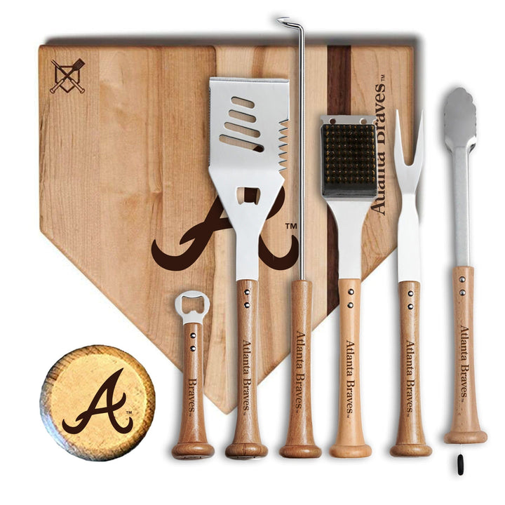 Baseball BBQ 17" MVP Atlanta Braves MVP Grill Set