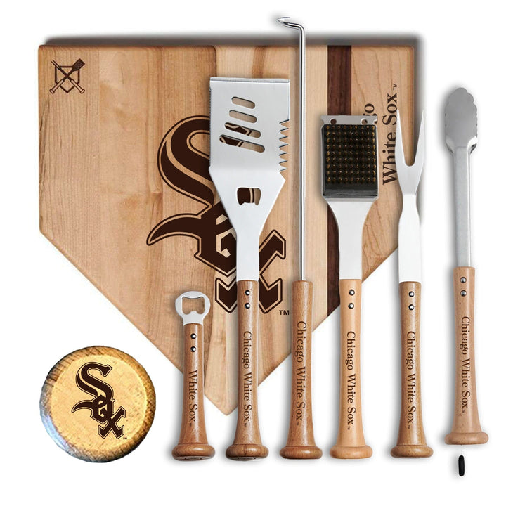 Baseball BBQ 17" MVP Chicago White Sox MVP Grill Set