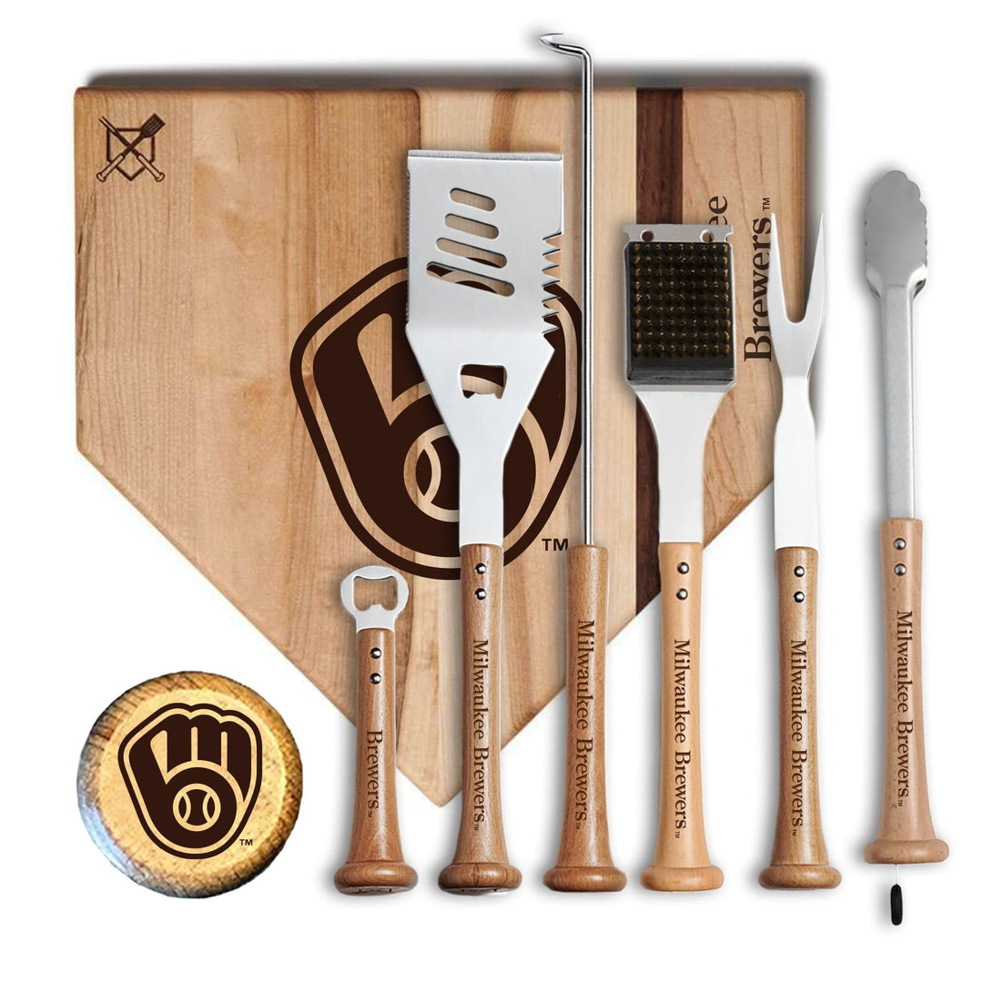Baseball BBQ 17" MVP Milwaukee Brewers MVP Grill Set