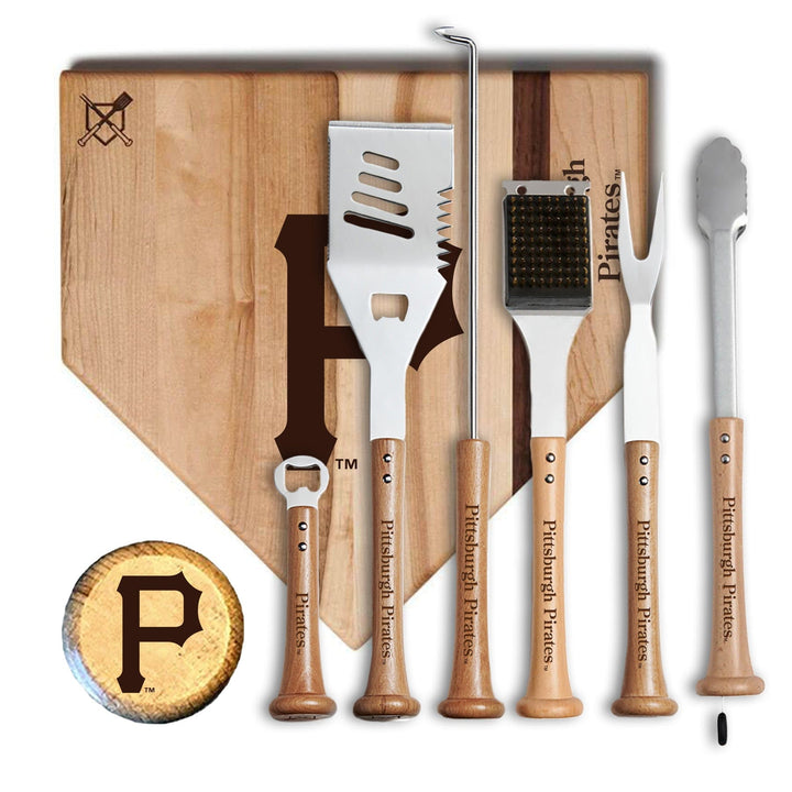 Baseball BBQ 17" MVP Pittsburgh Pirates MVP Grill Set