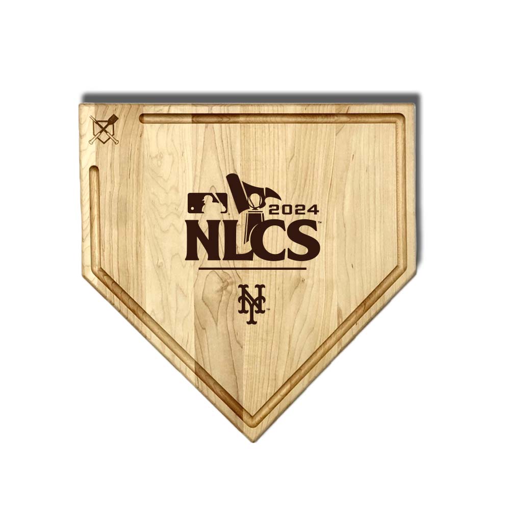 Baseball BBQ 17" NLCS Home Plate with trough New York Mets 2024 Postseason