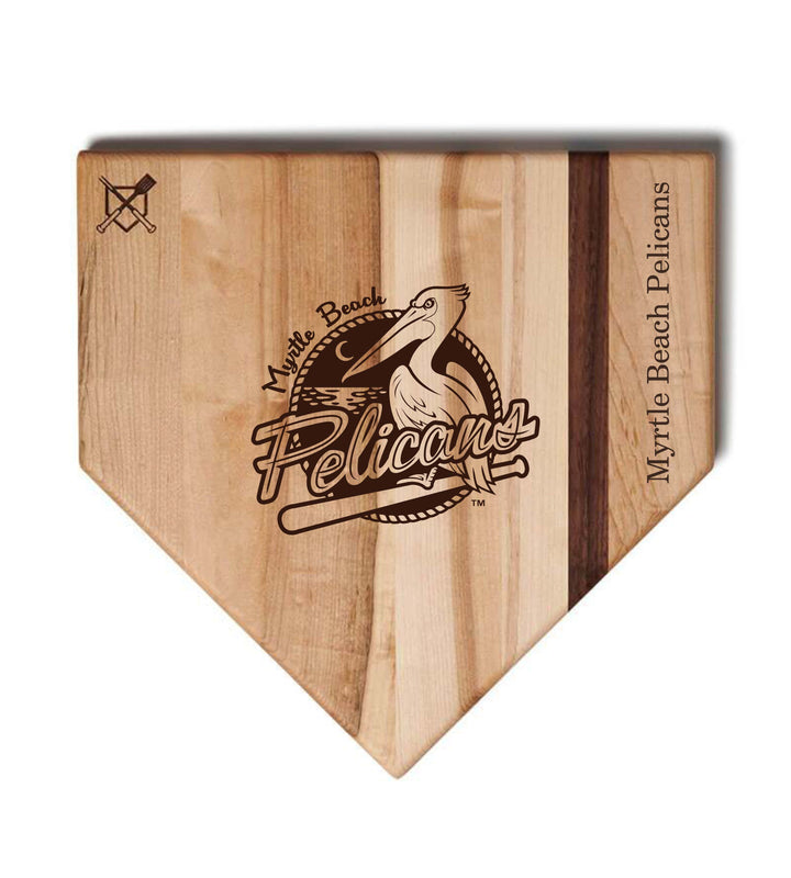 Baseball BBQ 17" Pelican Board Myrtle Beach Pelicans Home Plate Cutting Boards