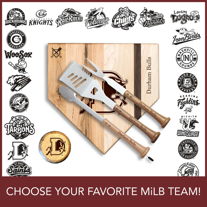 Baseball BBQ 17" Silver Slugger MiLB "SILVER SLUGGER" Set | CHOOSE YOUR FAVORITE TEAM | MULTIPLE SIZES