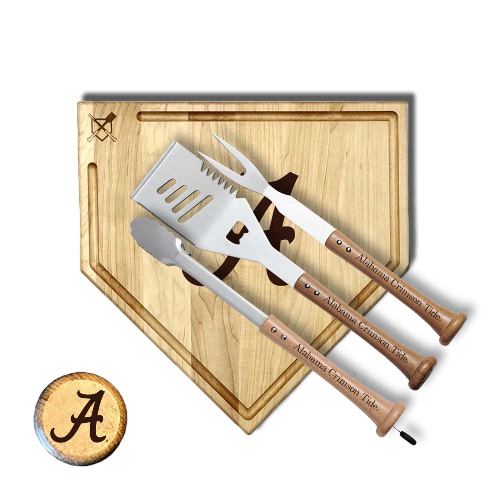Baseball BBQ 17" Silver Slugger Set with trough Alabama, "Silver Slugger" Sets