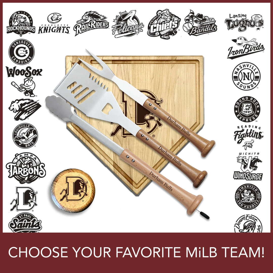 Baseball BBQ 17" Silver Slugger with trough MiLB "SILVER SLUGGER" Set | CHOOSE YOUR FAVORITE TEAM | MULTIPLE SIZES