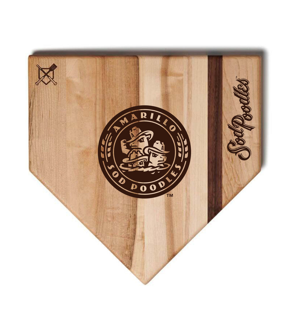 Baseball BBQ 17" Sod Poodles Home Plate Amarillo Sod Poodles Home Plate Boards