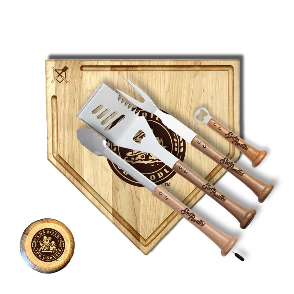 Baseball BBQ 17" with trough Sod Poodle Grand Slam Amarillo Sod Poodles "GRAND SLAM" Set