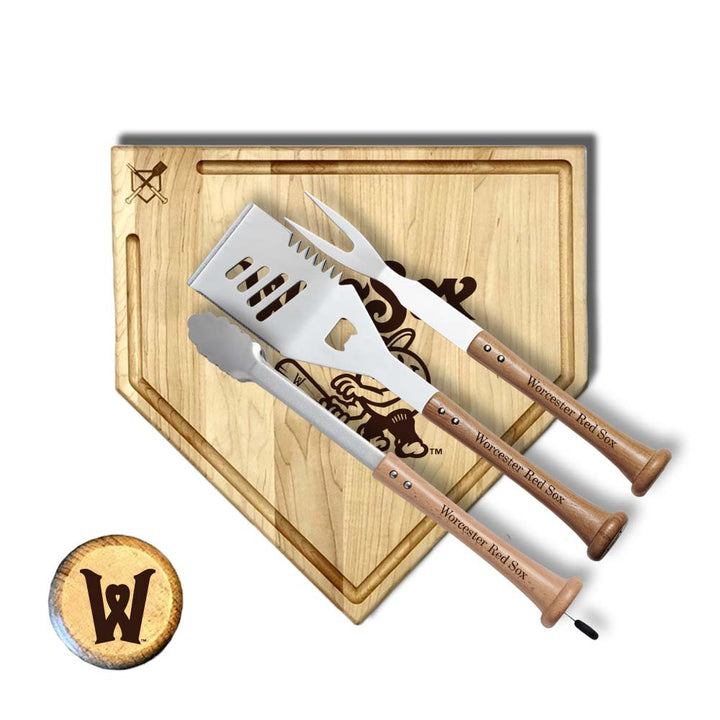 Baseball BBQ 17" x 17" trough Worcester Red Sox Silver Slugger Sets