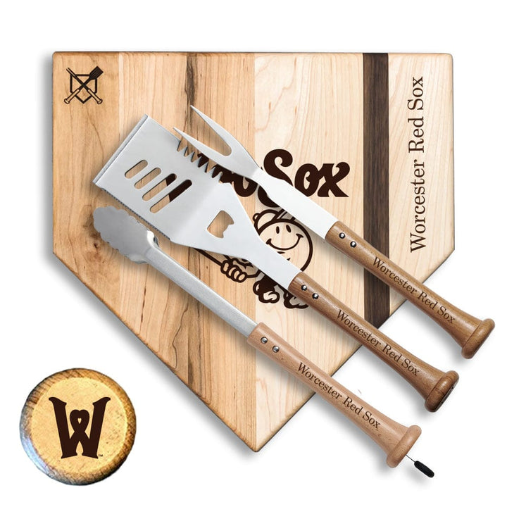 Baseball BBQ 17" x 17" Worcester Red Sox Silver Slugger Sets