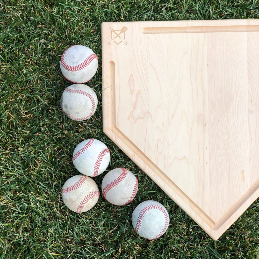 Baseball BBQ Accessories Full Size (17" x 17") Home Plate Cutting Board With Trough