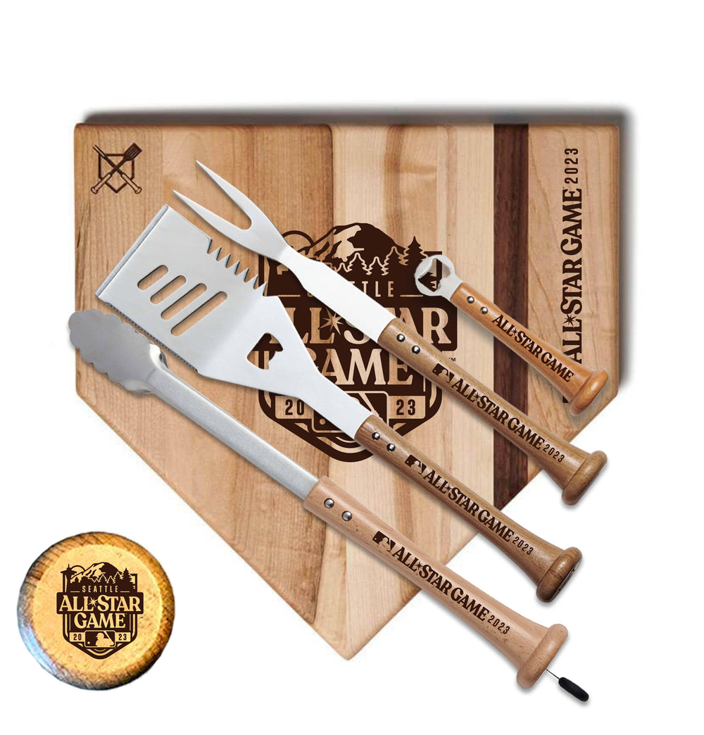 Baseball BBQ ALL STAR 2023 "GRAND SLAM" Home Plate Style (17" x 17") ALL STARS 2023 "GRAND SLAM" Combo Set