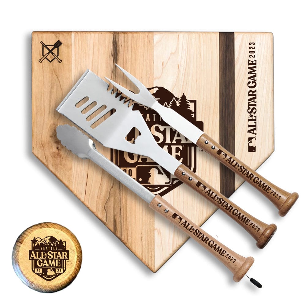 Baseball BBQ ALL STAR 2023 Silver Slugger Home Plate Style (17" x 17") ALL STARS 2023 "SILVER SLUGGER" Combo Set