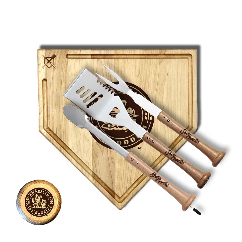 Baseball BBQ Amarillo Sod Poodles "SILVER SLUGGER" Set