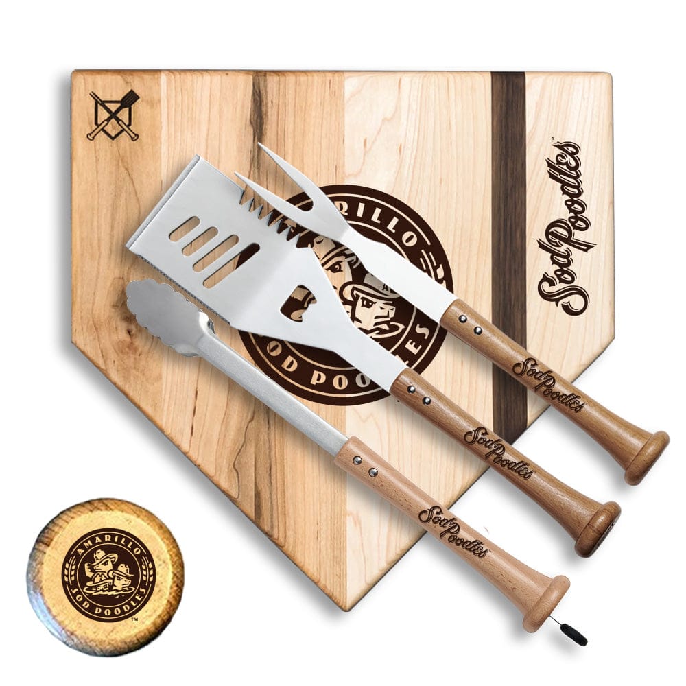 Baseball BBQ Amarillo Sod Poodles "SILVER SLUGGER" Set
