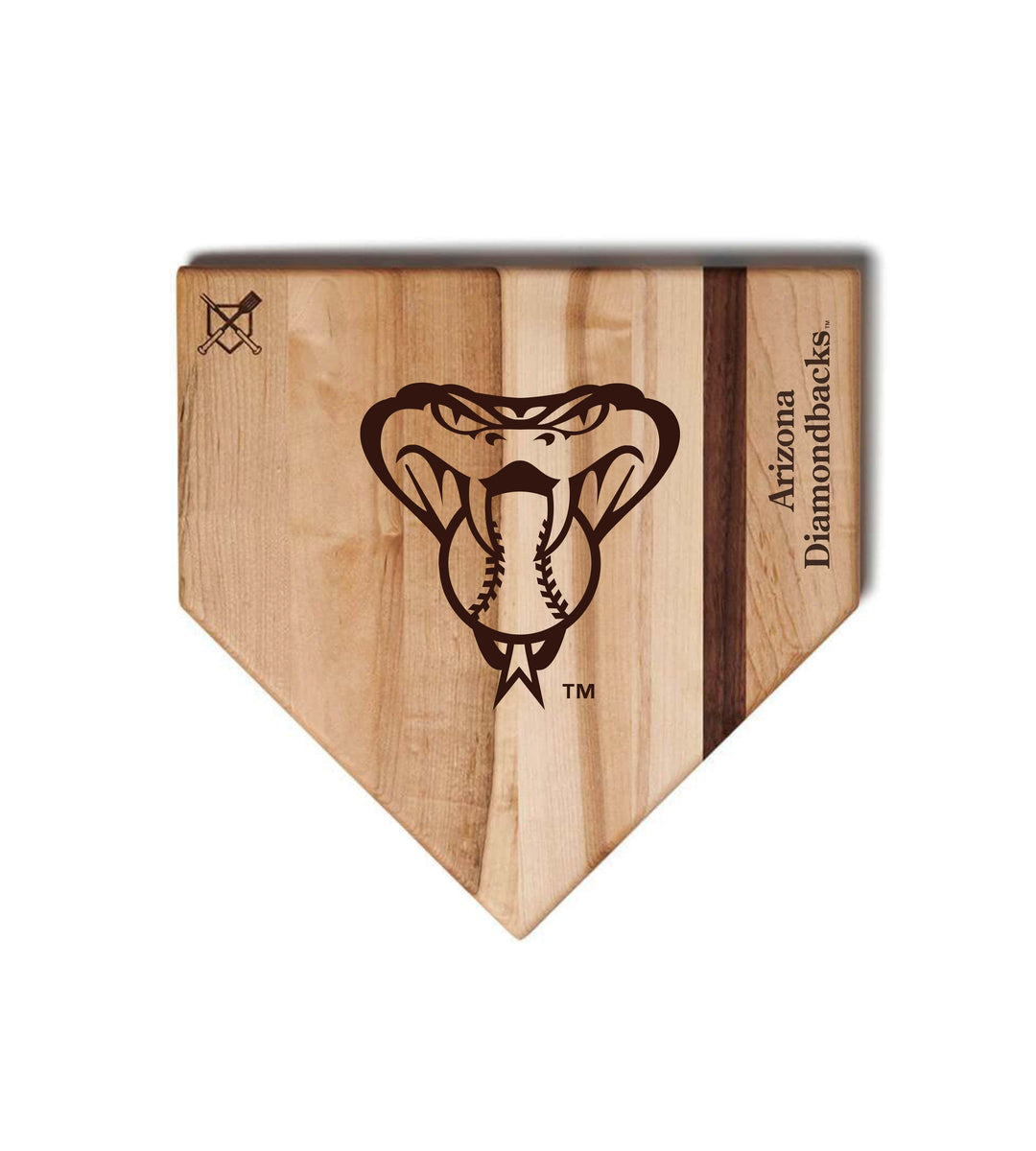 Baseball BBQ Arizona Diamondbacks "Diamondback" Home Plate / 12" x 12" Arizona Diamondbacks "Silver Slugger" Combo Set