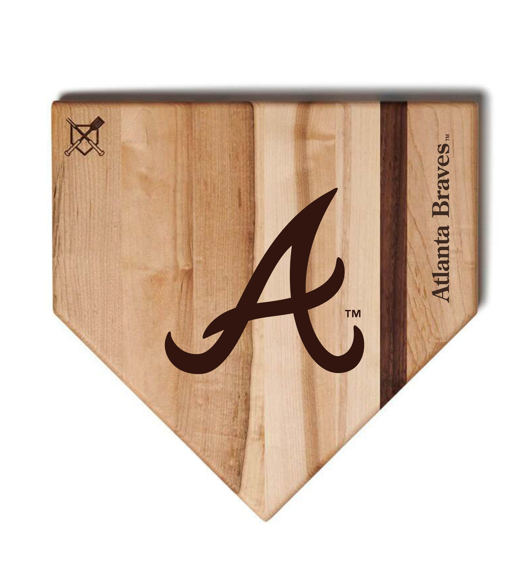 Baseball BBQ Atlanta Braves "A" Home Plate / 17" x 17" Atlanta Braves  "Silver Slugger" Combo Set