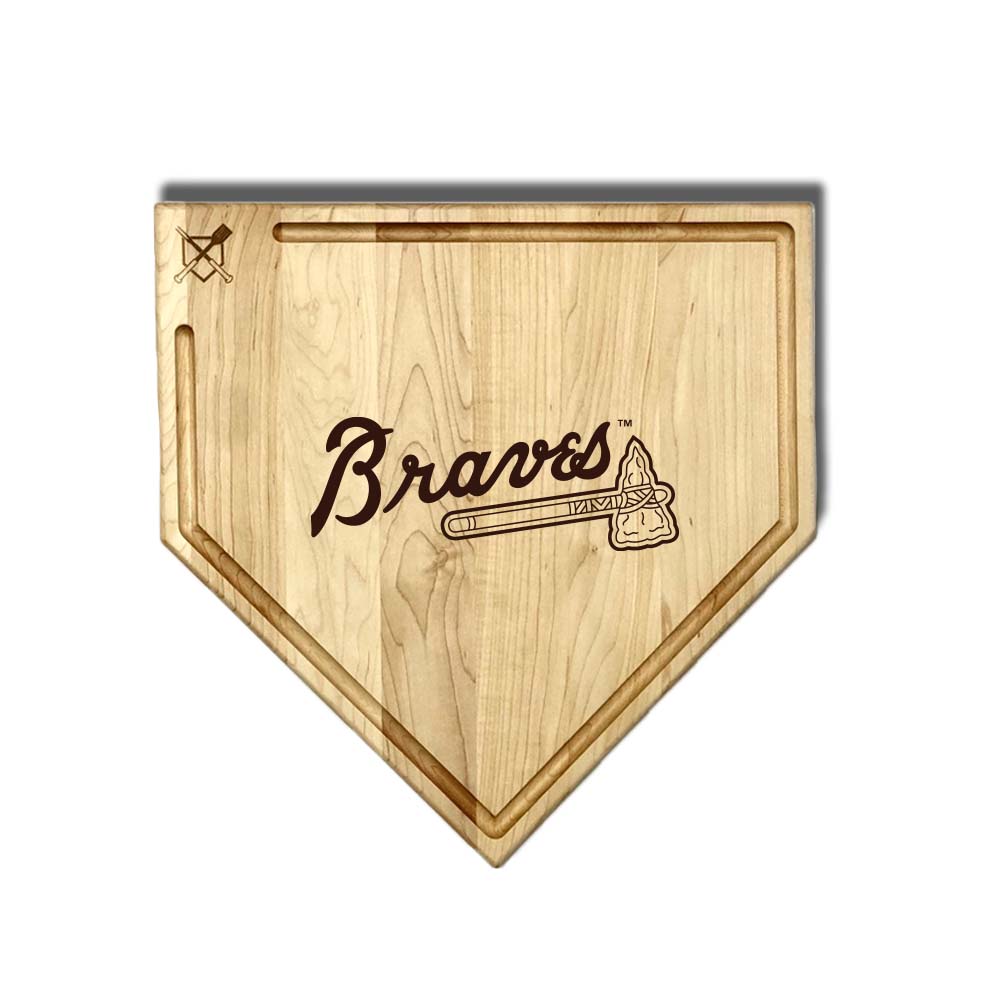 Baseball BBQ Atlanta Braves "Braves" Home Plate / 17" x 17" (With Trough) *note: logo only (will not show team name) Atlanta Braves  "Silver Slugger" Combo Set