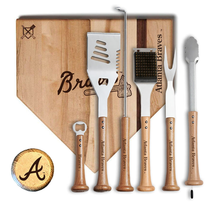 Baseball BBQ Atlanta Braves MVP Grill Set