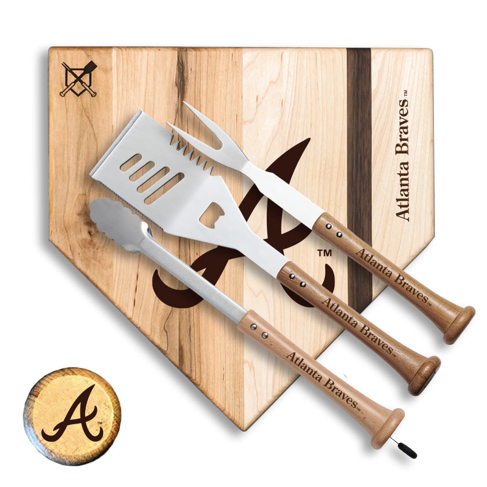 Baseball BBQ Atlanta Braves  "Silver Slugger" Combo Set
