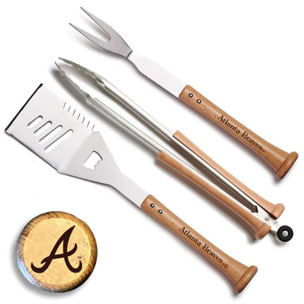 Baseball BBQ Atlanta Braves "TRIPLE PLAY" Combo Set