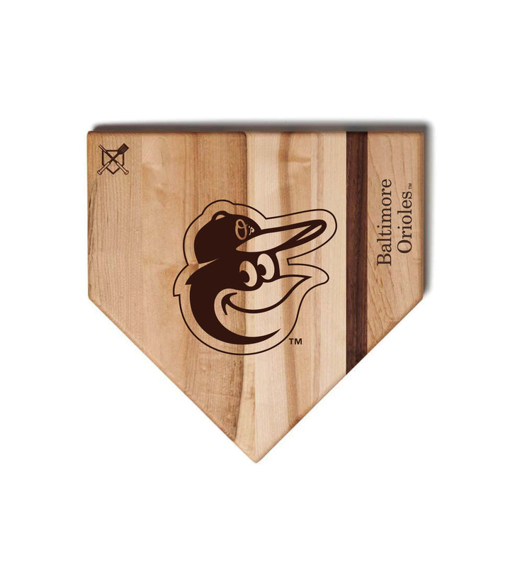 Baseball BBQ Baltimore Orioles "Oriole Bird" Home Plate / 12" x 12" Baltimore Orioles "Silver Slugger" Combo Set