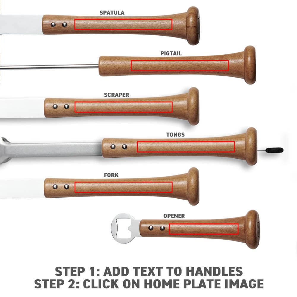 Baseball BBQ BBQ Tools "MVP" Grill Set | Fully Customizable!