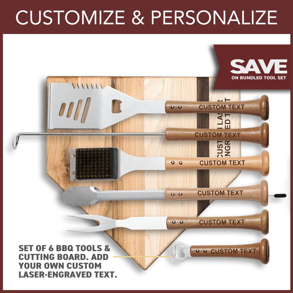 Baseball BBQ BBQ Tools "MVP" Grill Set | Fully Customizable!