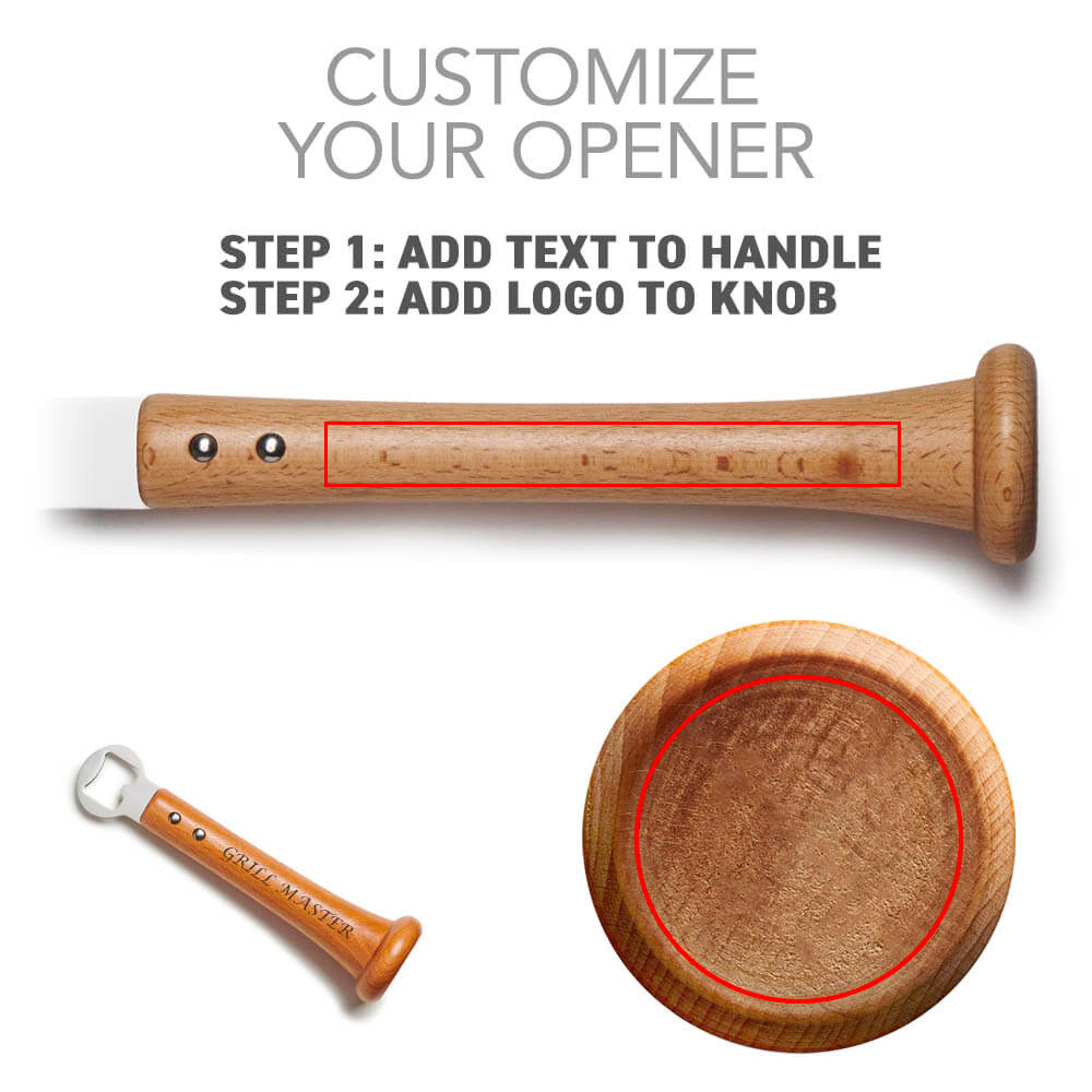 Baseball BBQ BBQ Tools "Pickoff" Bottle Opener | Fully Customizable!