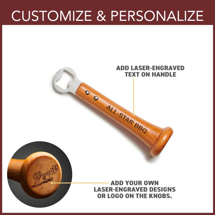 Baseball BBQ BBQ Tools "Pickoff" Bottle Opener | Fully Customizable!