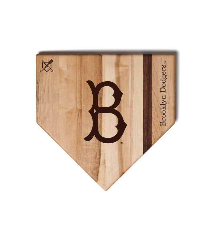 Baseball BBQ Brooklyn Dodgers Home Plate Style 1 (12" x 12") Brooklyn Dodgers Cutting Boards | Choose Your Size & Style