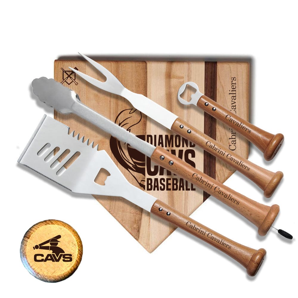 Baseball BBQ Cabrini "GRAND SLAM" Home Plate Style (12" x 12") Cabrini "GRAND SLAM" Combo Set