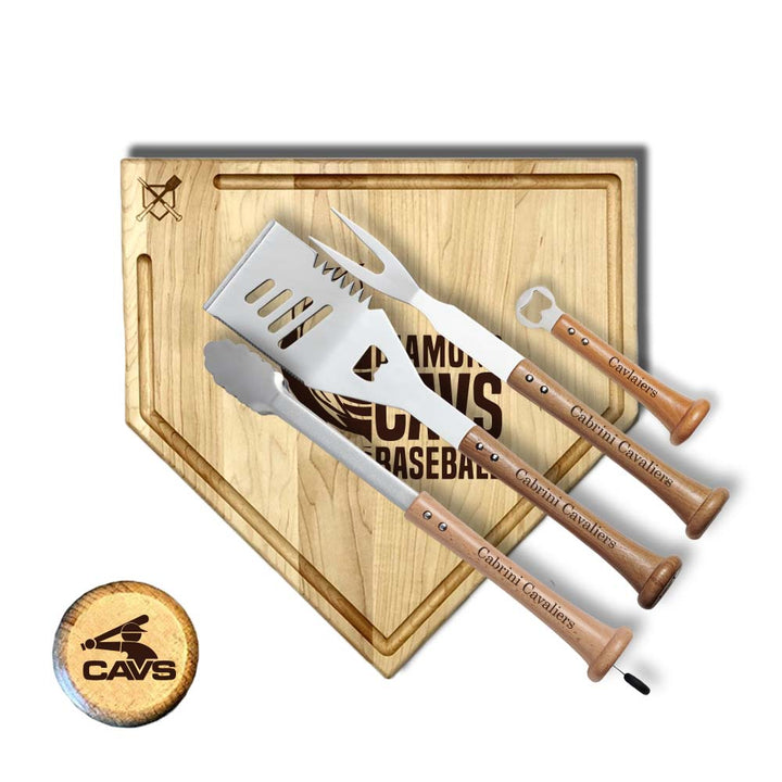 Baseball BBQ Cabrini "GRAND SLAM" Home Plate Style w/ Trough (17" x 17") Cabrini "GRAND SLAM" Combo Set