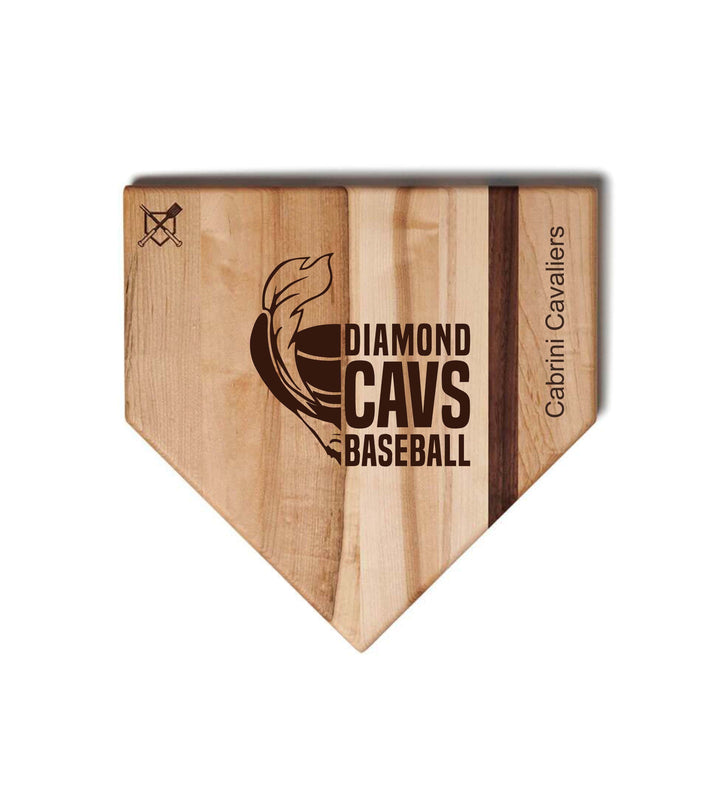 Baseball BBQ Cabrini Home Plate Style (12" x 12") Cabrini Cutting Boards | Choose Your Size & Style