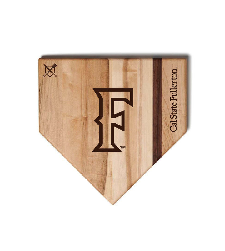 Baseball BBQ California State University Fullerton Home Plate Style (12" x 12) California State University, Fullerton Cutting Boards | Choose Your Size & Style