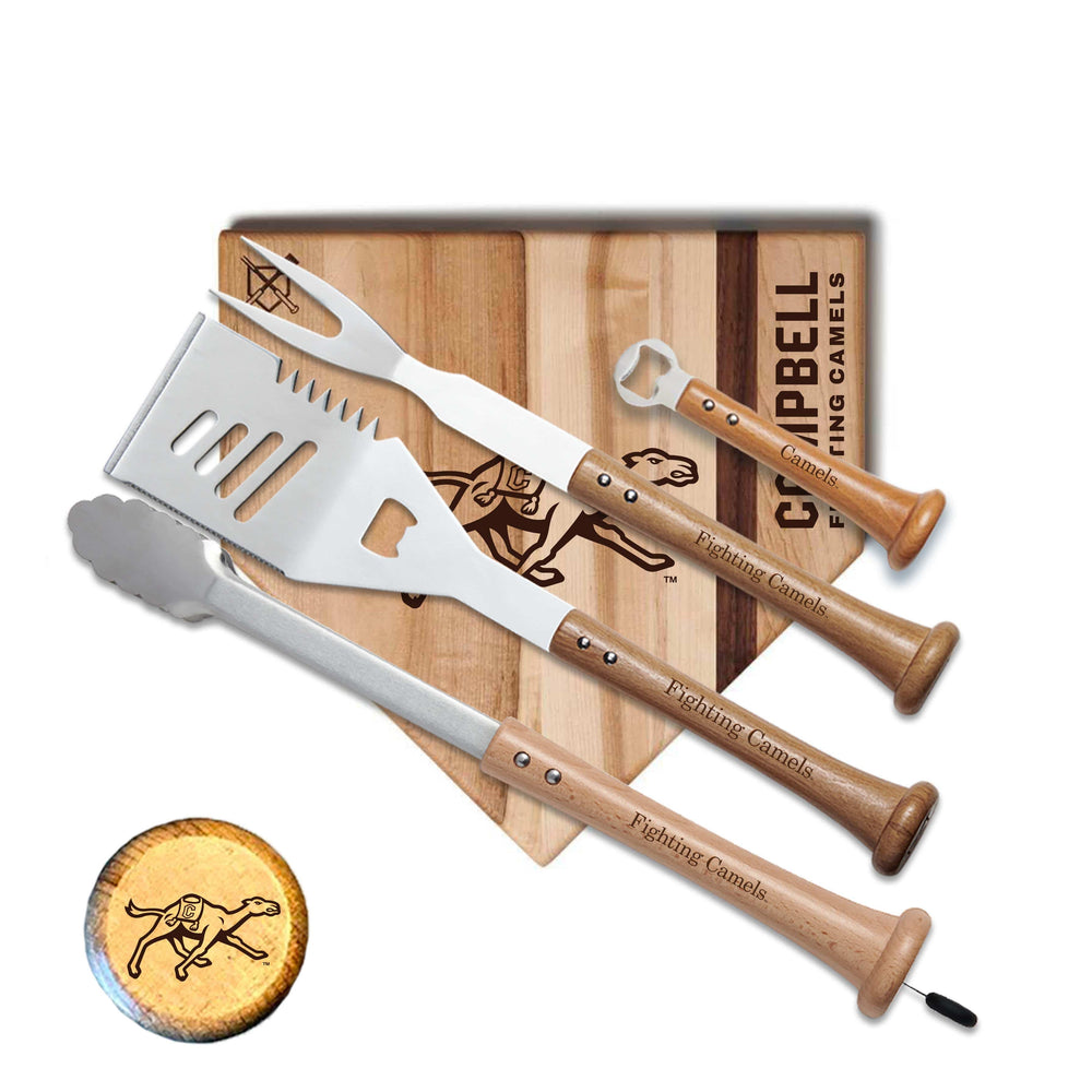 Baseball BBQ Campbell University "GRAND SLAM" Home Plate Style (12" x 12") Campbell University "GRAND SLAM" Combo Set