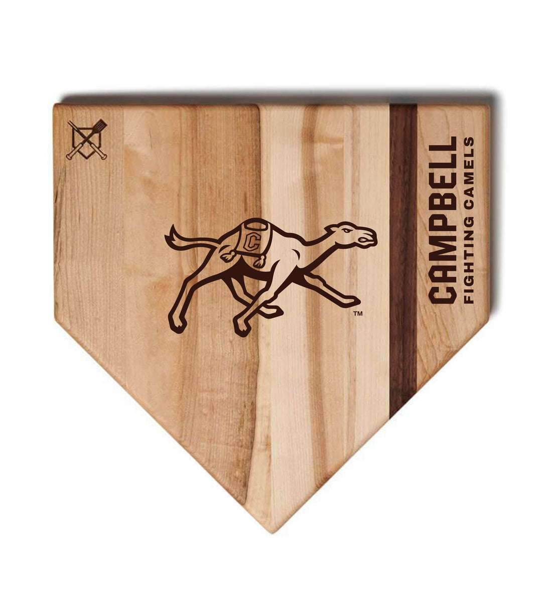 Baseball BBQ Campbell University Home Plate Style (17" x 17") Campbell University Cutting Boards | Choose Your Size & Style