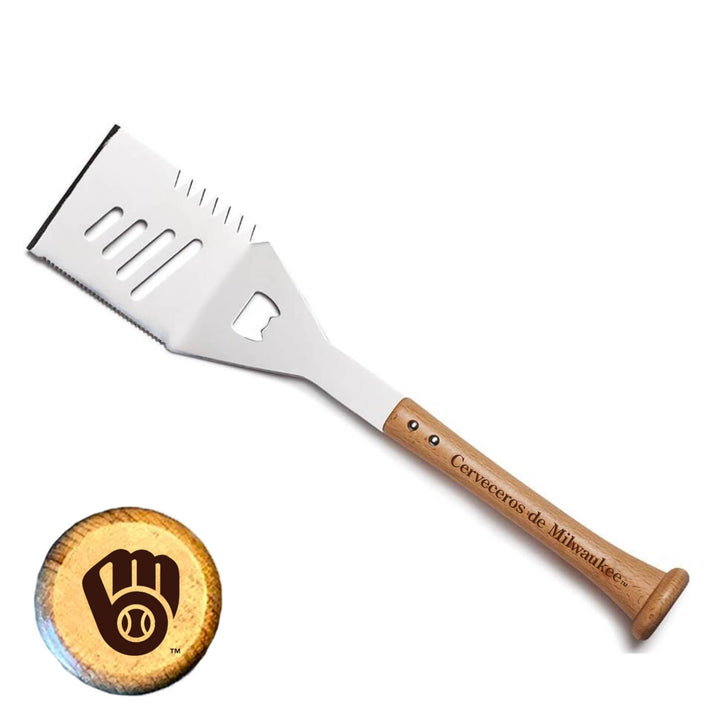 Baseball BBQ Cerveceros de Milwaukee "SLIDER" Spatula (en Español)
