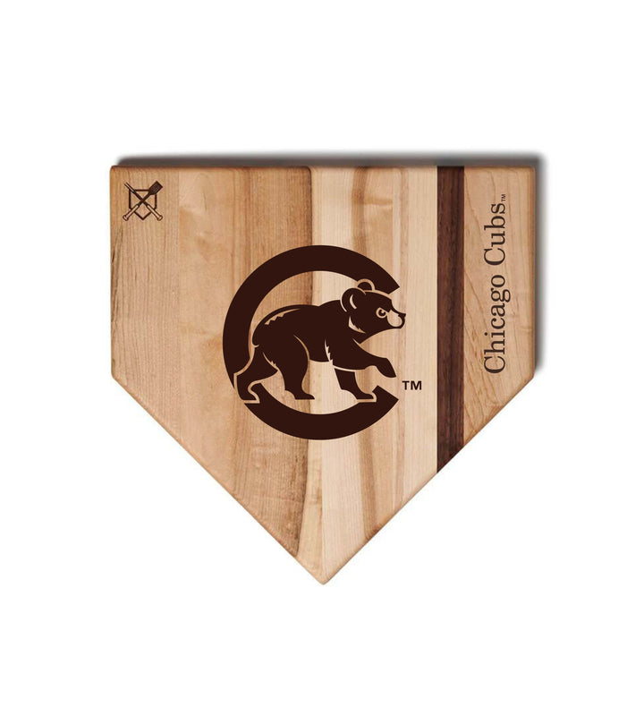Baseball BBQ Chicago Cubs "Cubby Bear" Home Plate / 12" x 12" Chicago Cubs "Silver Slugger" Combo Set