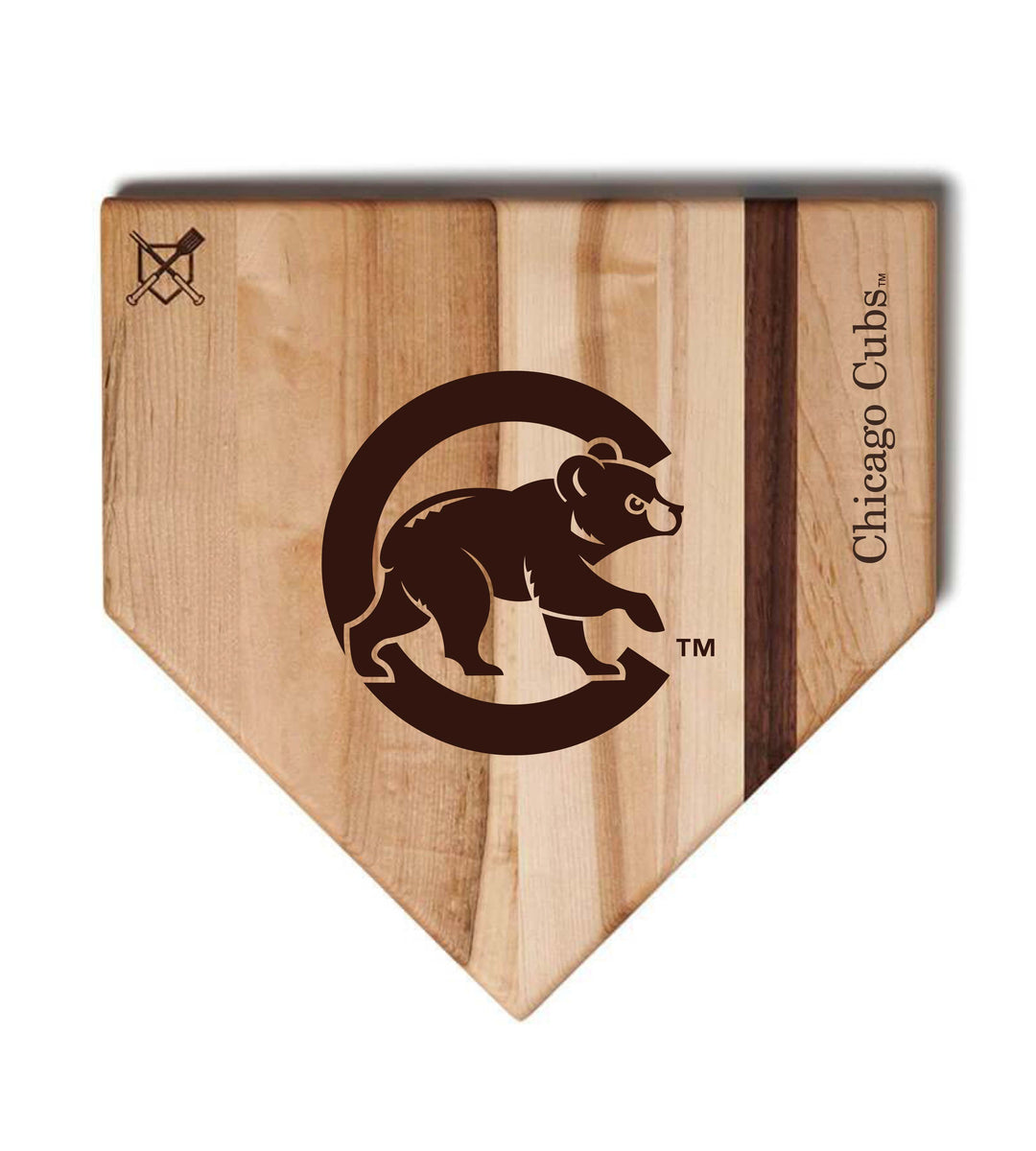 Baseball BBQ Chicago Cubs "Cubby Bear" Home Plate / 17" x 17" Chicago Cubs "Grand Slam" Combo Set