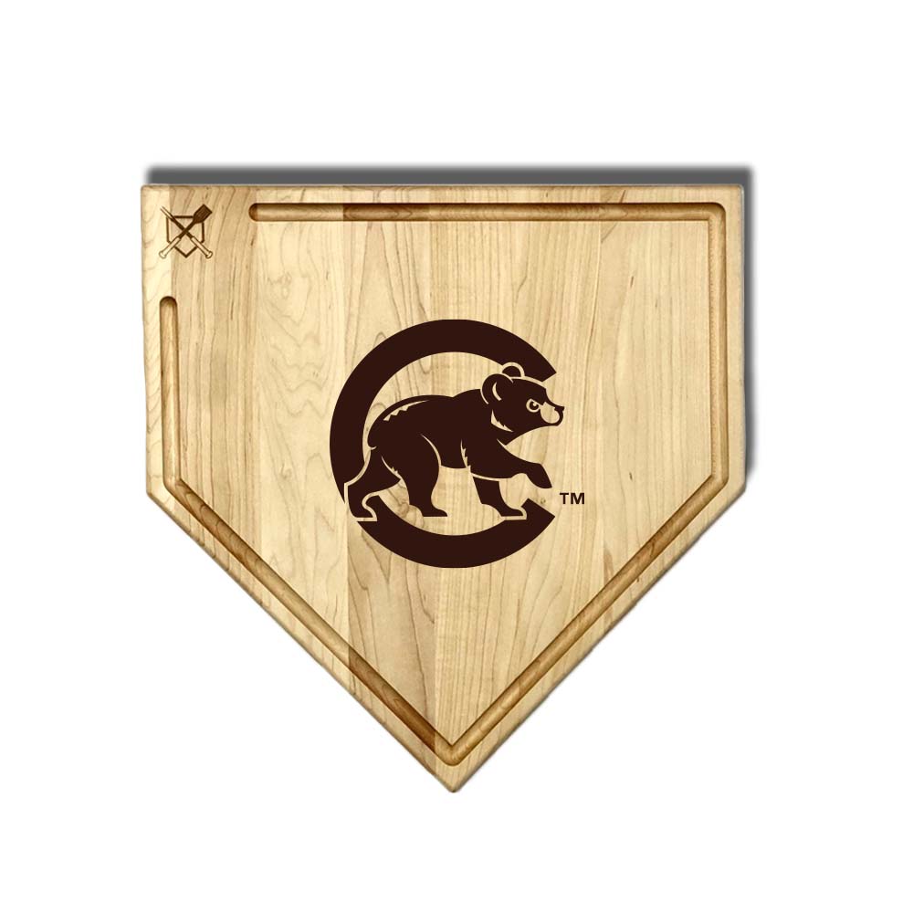 Baseball BBQ Chicago Cubs "Cubby Bear" Home Plate / 17" x 17" (With Trough) *note: logo only (will not show team name) Chicago Cubs "Silver Slugger" Combo Set