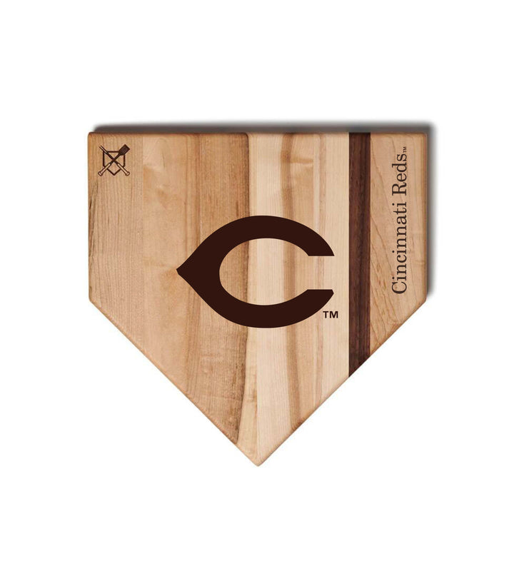 Baseball BBQ Cincinnati Reds "Cincy" Home Plate / 12"x12" Cincinnati Reds Home Plate Cutting Boards | Multiple Sizes | Multiple Designs