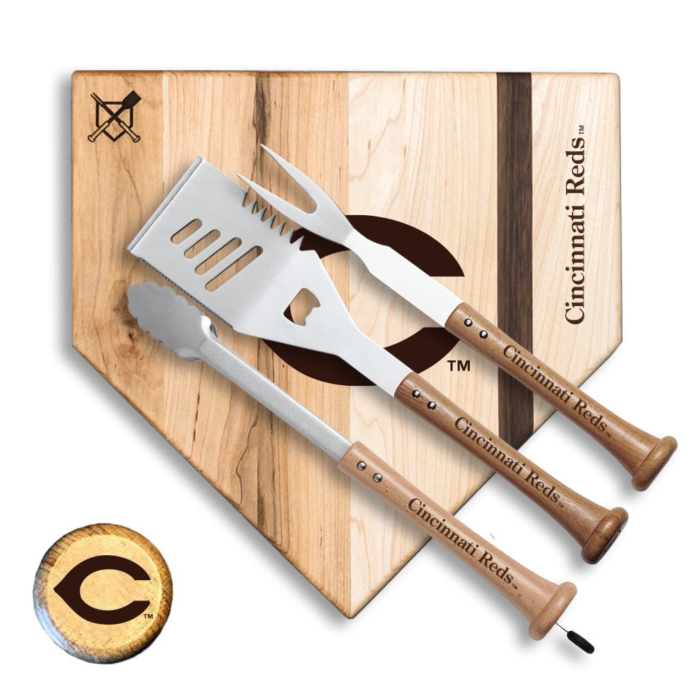 Baseball BBQ Cincinnati Reds "Silver Slugger" Combo Set