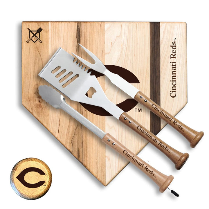 Baseball BBQ Cincinnati Reds "Silver Slugger" Combo Set